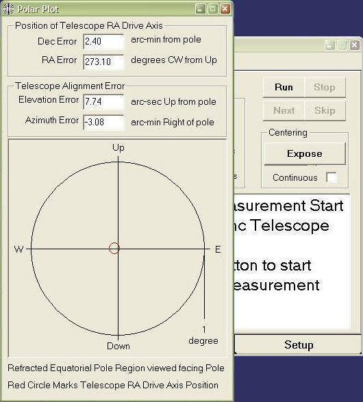 PoleAlignMax on screen